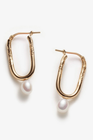 BOUCLES D'OREILLES IRMA AVEC PERLES BLANCHES