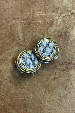 FLUFFY GOLD AND BRONZED BUTTON