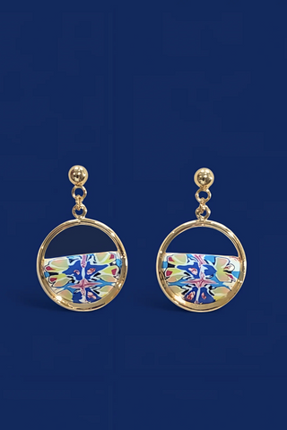 BOUCLES D'OREILLES CRÉOLES FLORALES