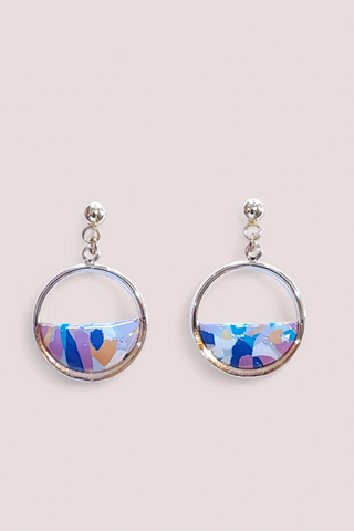 BOUCLES D'OREILLES CRÉOLES PASTEL