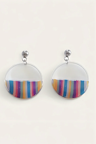 BOUCLES D'OREILLES CRÉOLES RAYÉES