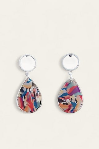 BOUCLES D'OREILLES GOUTTES MULTICOLORES
