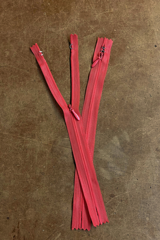 Invisible zipper + 9" hooks