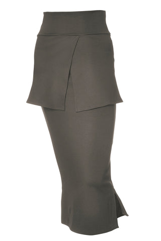 Jupe taille haute gris