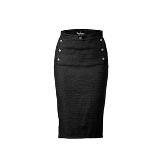 Jupe crayon style “matelos” noir