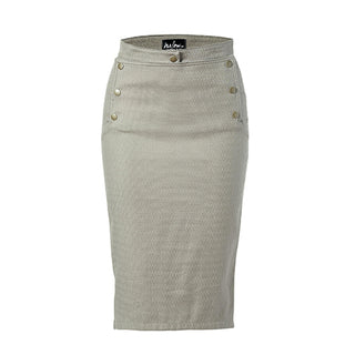 Jupe crayon style “matelos” sauge