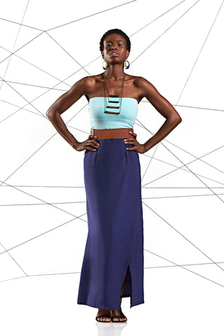 jupe longue avec ouverture melow