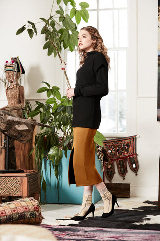 jupe fuseau en tissu extensible Melow