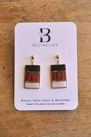 BOUCLES D'OREILLES RECTANGLES