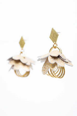 BOUCLES D'OREILLES FLEUR DES NEIGES