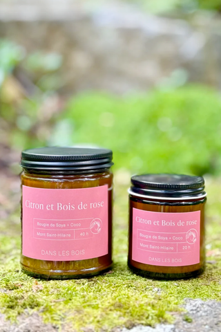 BOUGIE CITRON ET BOIS DE ROSE