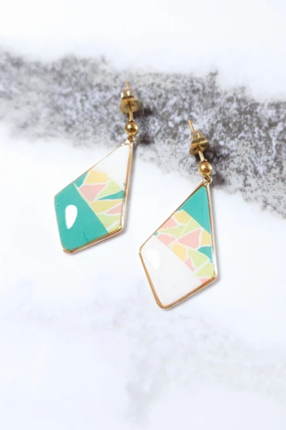Boucles Kampsos – Mosaïque Turquoise Or