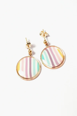 Boucles Kampsos – Rayures Pastel Or