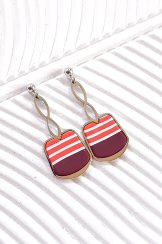 Boucle d'oreille signature maritime rose