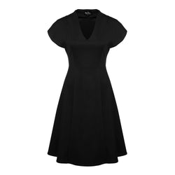 Robe princesse à encolure en "V' noir