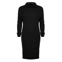Robe fourreau avec encolure haute noir