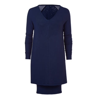 Robe tunique réversible indigo