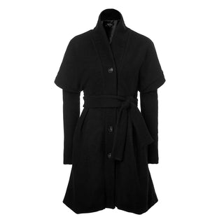 Manteau cintré boutonné noir