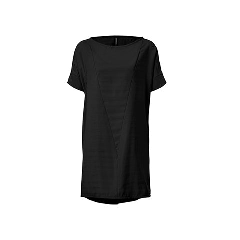 Robe tunique ample avec découpe en V noir