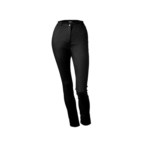 Pantalon droit avec bande de taille standard haute noir