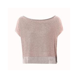 Haut réversible court et ample rose