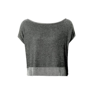 Haut réversible court et ample vert-de-gris