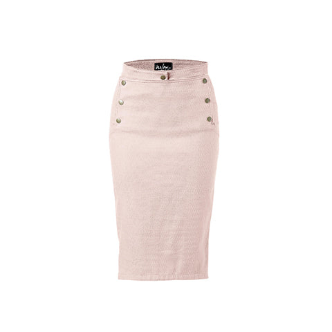Jupe crayon style “matelos” rose