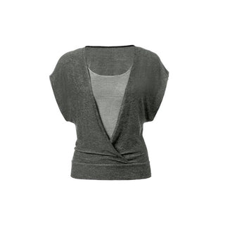 Haut cache-coeur ample au décolleté en V vert