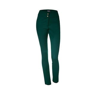 Pantalon droit ajusté à large bande de taille vert