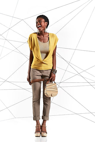 haut manche courte croisé avec camisole melow