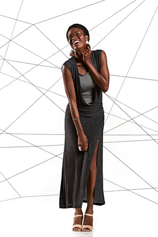 robe cache coeur sans manches melow